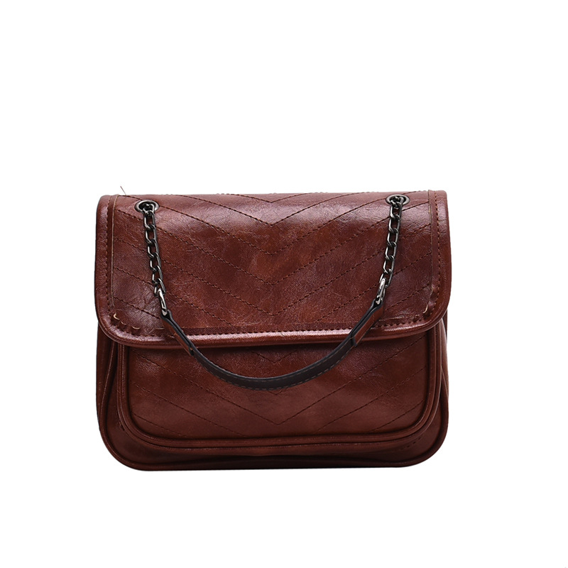 MZ Women's Retro Chain Shoulder Crossbody Bag Small Square PU 2023 Style - Image 5