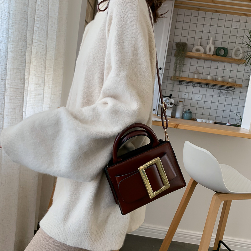 New Retro Crossbody Mini Bag Women 2023 Korean Style Solid Color Small Square Shoulder Bag - Image 4