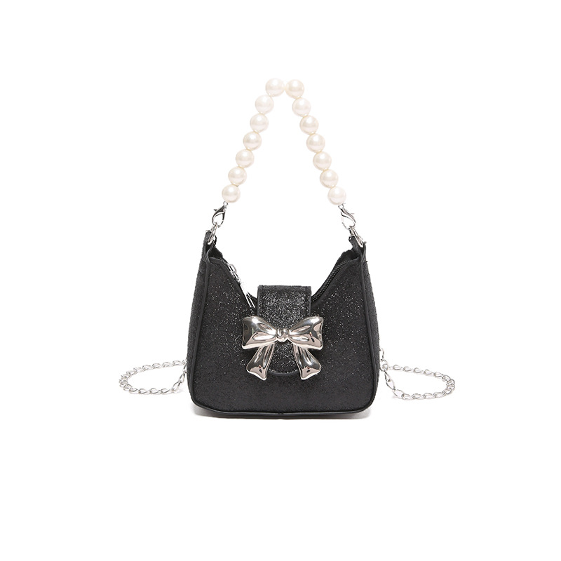 French Style Niche Fashion Women's Bag 2024 New Underarm Bag Sweet Butterfly Pearl Handbag Chain Crossbody Bag Trendy - Image 5