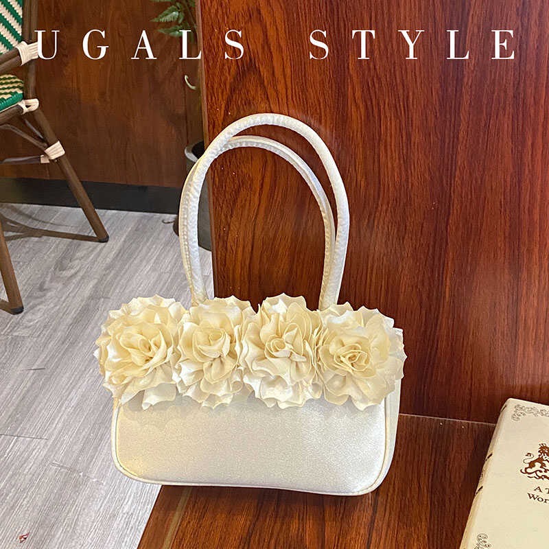 MONA Style Chinese Floral Satin Handbag Basket Bag 2024 Summer New Women's Fashion - Image 3