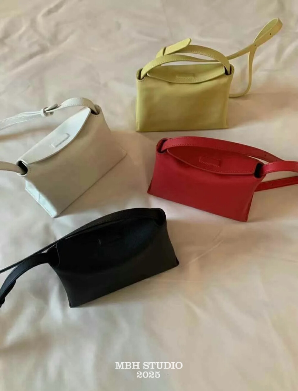 MBH Mini Genuine Leather Pillow Bag Shoulder Crossbody Bag Spring Summer Korean Style - Image 3