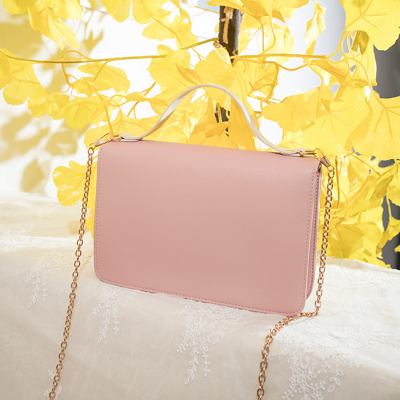 Korean Style Sequin Star Print One Shoulder Phone Bag Flap Lock Small Square Bag - Image 2